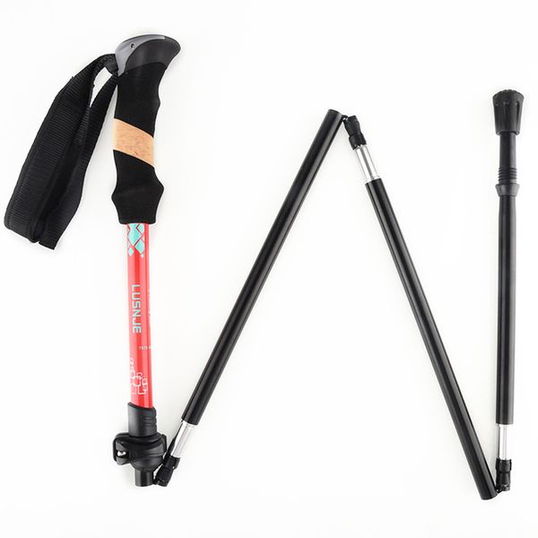 

telescopic walking poles sticks extending adjustable antishock hiking trekking