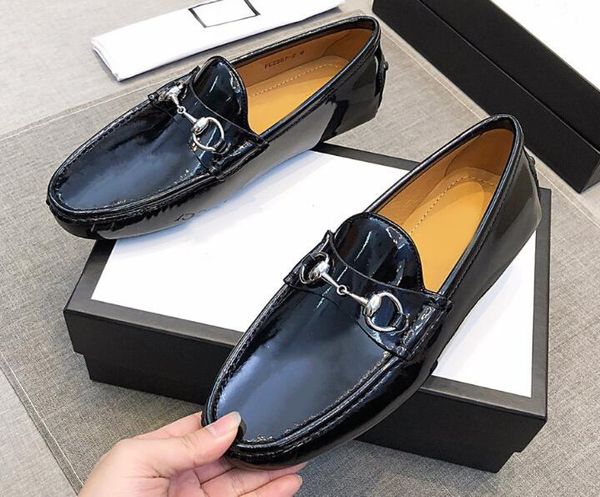 

оригинальная коробка] 2019 роскошные новые мужские мокасины gommino drive walk dress 100% натуральная кожа slip-on обувь размер 38-45, Black