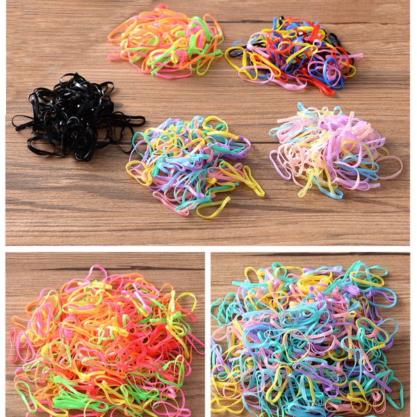 Candy Color Headwear Anel Ropes Titular De Costeiro Descartável Elástico TPU Bebê Menina Headbands Acessórios 300 Pcs / Set Atacado