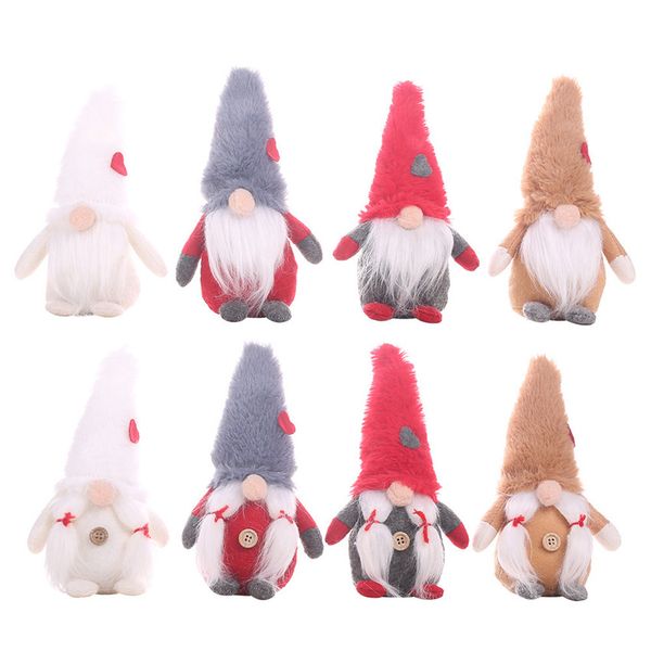 

1pc christmas children's plush toys faceless doll toy christmas home decor new year gifts for kids table ornaments