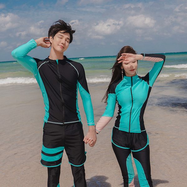 

swimsuit woman surf maillot de bain femme bikinis 2020 rashguard swimwear trendy women korean plus size female diving rash guard