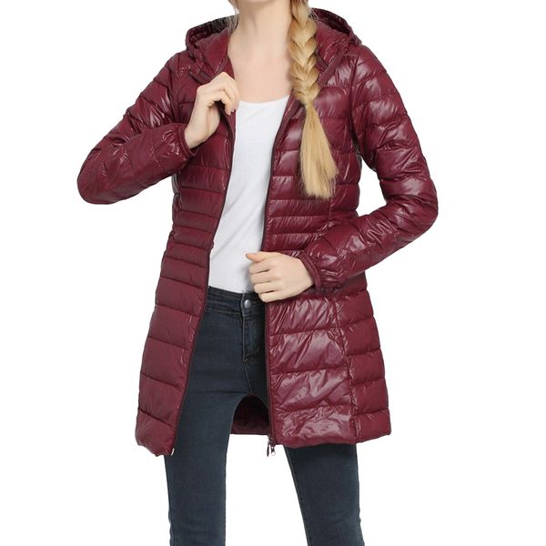 

jaycosin winter women's down jacket fashion womens winter plus size coat warm thin down jacket outwear overcoat l300722, Tan;black