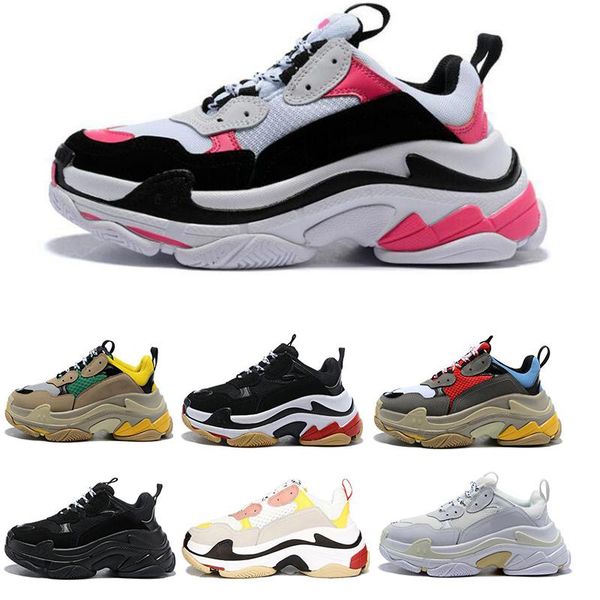 

fashion paris 17fw triple-s sneaker triple s outdoor casual dad shoes for men's women beige black ceahp sports designer shoe size 36-45