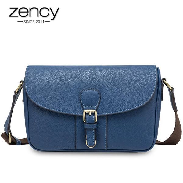 

zency ежедневно вскользь женщины crossbody сумка 100% натуральная кожа мода браун сумка сумка lady мешки плеча высокого качества черный