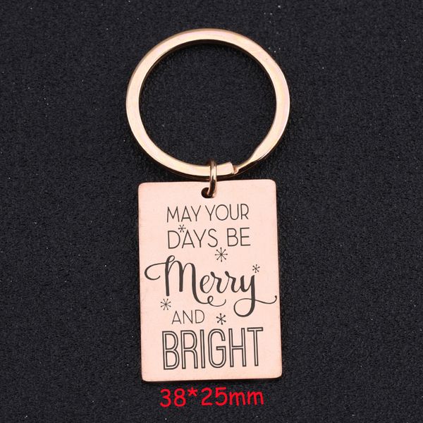 

fashion christmas jewelry for christmas tree decoration gift may your days be merry and bright exclusive keychain, Silver