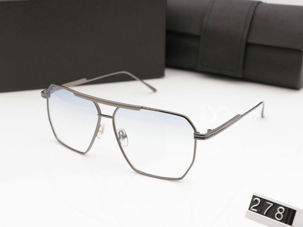 

2020 new fashion luxury evidence sunglasses retro vintage men dg278 designer shiny gold frame laser logo women with package, White;black