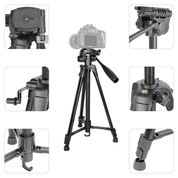 

vt-840 aluminum tripod light phone live frame