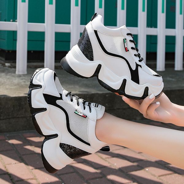 

women platform sneakers news outdoor ladies running shoes mesh students 10cm training sneaker woman female girls shoes sport
