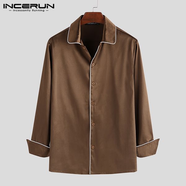 

incerun мужчины марка рубашка твердая корейский 2020 личностные с длинным рукавом нагрудные мода рубашки платья streetwear камиза masculina, White;black