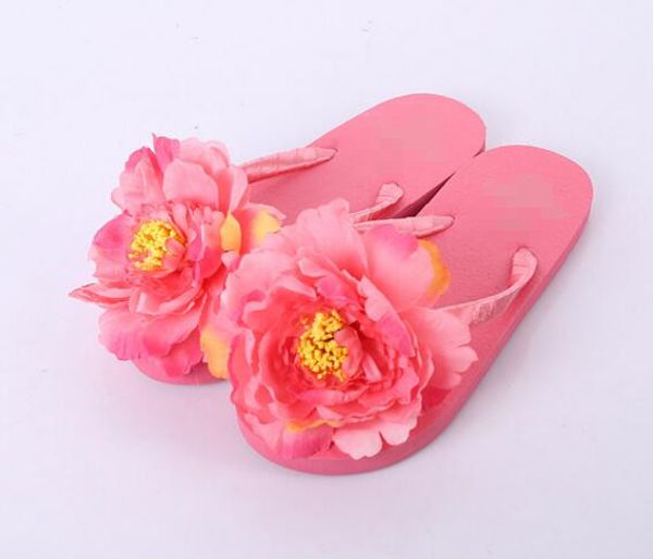 

designer-en beach flip flops flat flowers flip flops beach slippers, Black