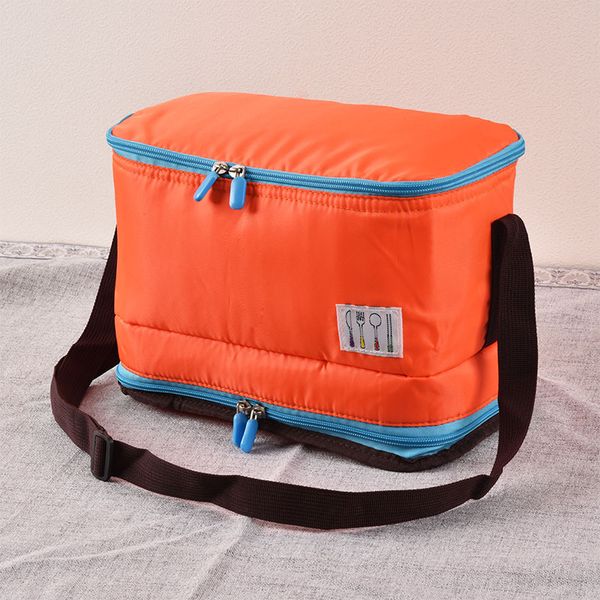 

new 8l double layer lunch bag cooler bag for steak insulation thermal thicken folding fresh keeping insulation ice pack nb32