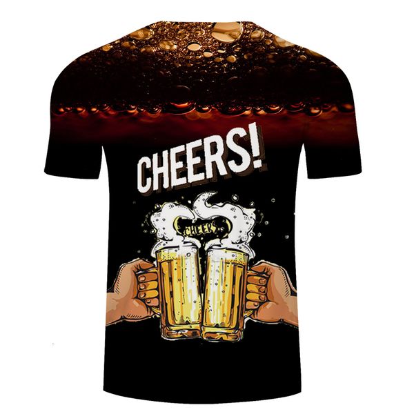 

wx25 bear beer print t shirt it's time letter women men funny novelty t-shirt short sleeve outfit clothing dropshi, White;black