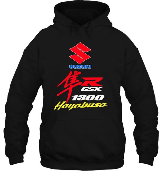 

men hoodie new fashion suzuki gsx r 1300 logo s women streetwear, Black