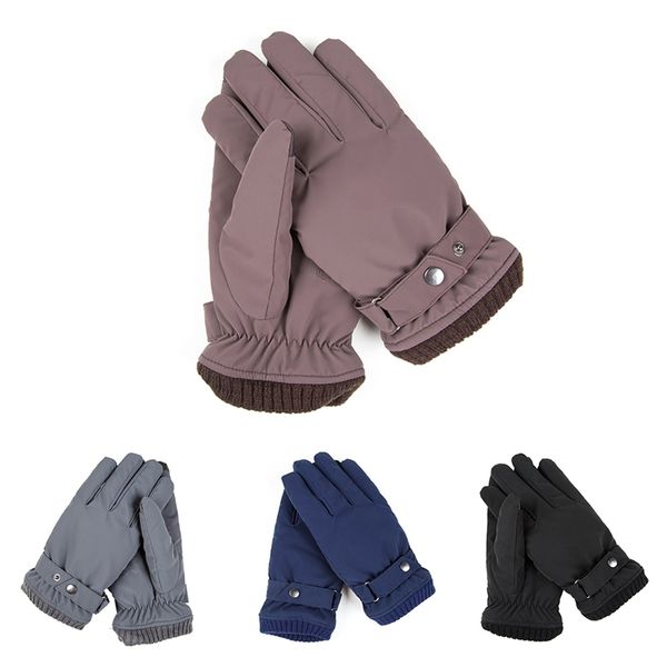 

men's windproof outdoor sport gloves winter warm mittens coral velvet lining ski gloves winter snow male