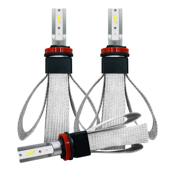 

t8-h8 / h9 / h11 автомобильные светодиодные лампы фара 60w ip68 6000k 9600 люмен очень яркий conversion kit chips