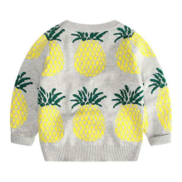 

2019 autumn children's sweater knit new style jacquard korean-style selling winter versatile hoodie with sleeves, White