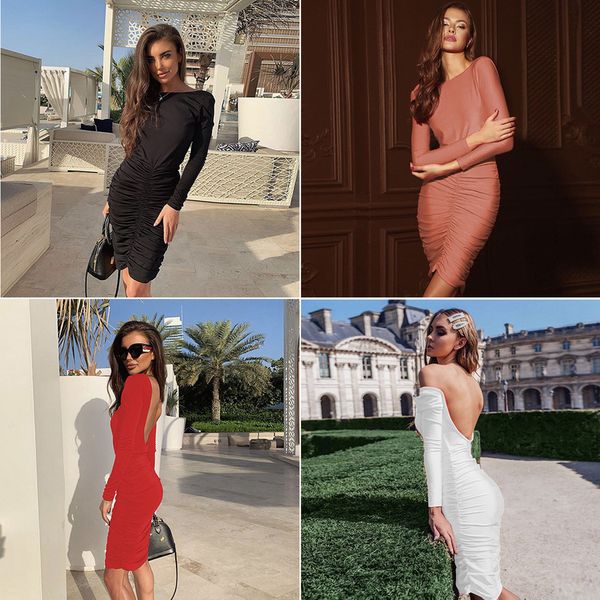 

womens designer fashion dressdress slim backless ladies long evening dress82m2, Black;gray