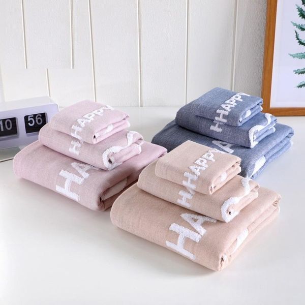 

combed cotton towel three-piece cotton gauze gift towel