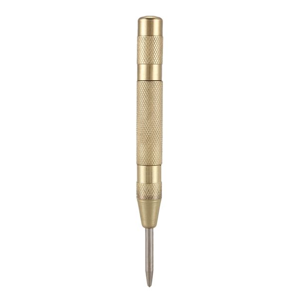

new-brass yellow automatic center punch spring loaded chrome rivet screw auto mark hole length 127mm