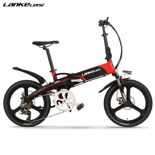 

eu quality 20 inch 48v 250w lankeleisi folding e-bike with 10.4ah l g lithium battery, Silver;blue