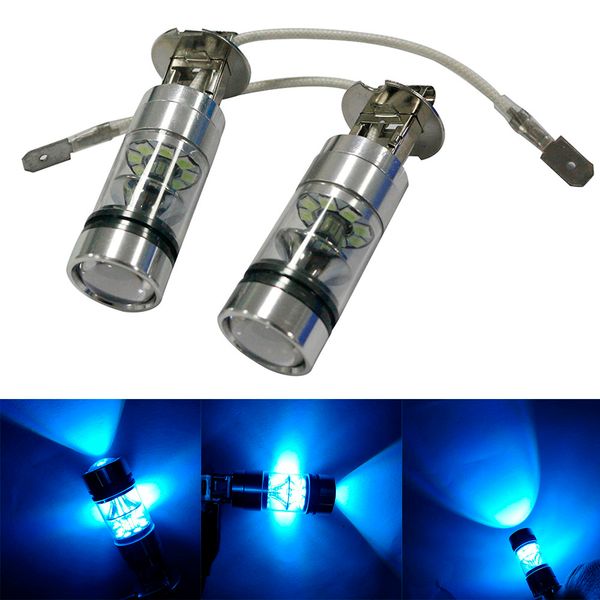 

2x h3 100w 20led hid 2323 fog driving drl light bulbs fog lights running lamps bulbs for cars accessories #yl1