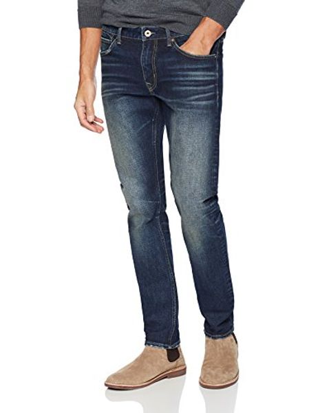 

denim garage classics men's straight leg stretch jean deep blue