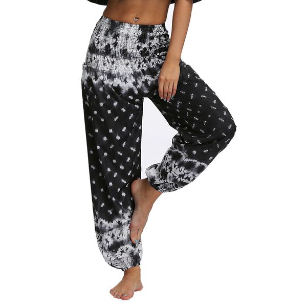 

feitong men women camo cargo high waist pants hip hop trousers casual loose hippy yoga trousers baggy boho pants#y50, Black;white