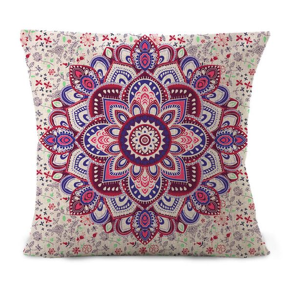 

retro floral designs pillow case bohemian bed flower pillowcover cotton linen ethnic car pillow cover bedroom sofa throw cushion 100g