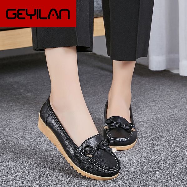 

autumn flats women shoes loafers pu leather women flats slip on women's loafers female moccasins shoes plus size 35-41 nw5003, Black