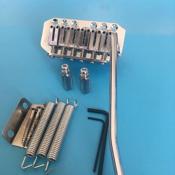 

chrome electric guitar bridge 6 string tremolo system for standard st tele guitar