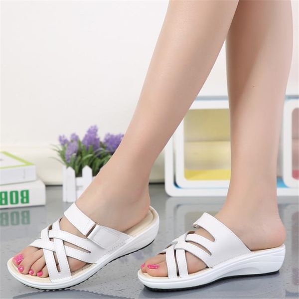 

2019 summer women slippers casual shoes thick bottom women's sandals beach shoes toe s-254, Black