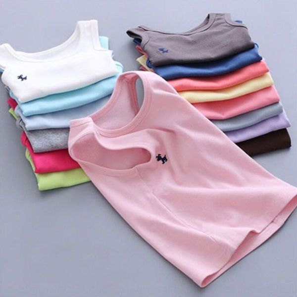 

2020 color children's vest belly protective candy vest candy protection cotton girl boy baby breathable base shirt, Blue