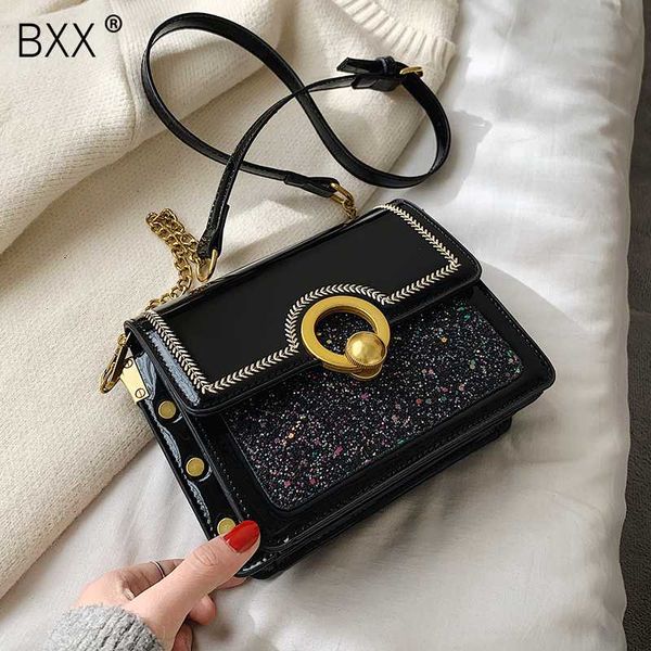 

bxx] sequined patent leather crossbody bags for women 2020 new chain shoulder messenger bag female handbags and purses hk273