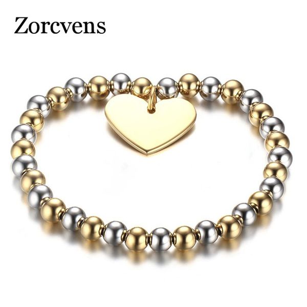

modyle womans balls bead bangle stainless steel love heart cross charms stretch bracelet friendship gift wedding, Black