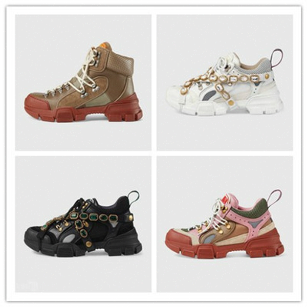 

fashion brand men women shoe designer sneakers casual shoes flashtrek ace shoes with crystal canvas shoes genuine leather def8#, Black