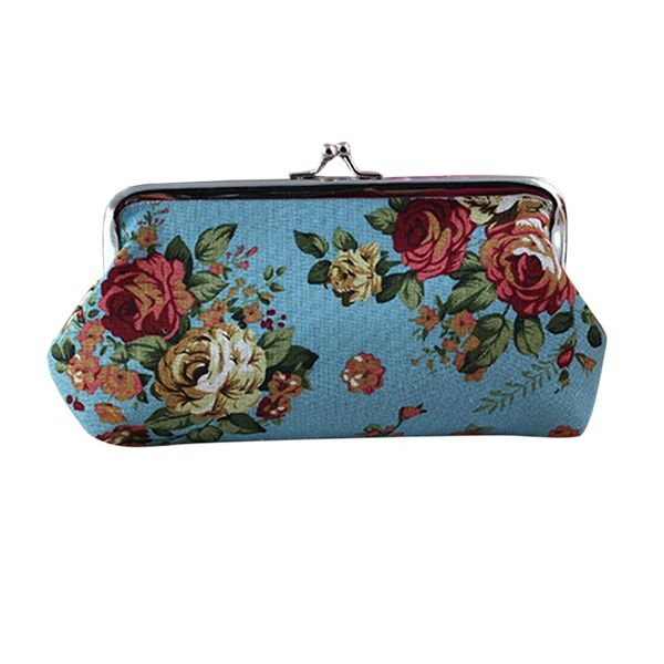 

maison fabre coin purse wallet women vintage retro flower small wallet hasp printing floral clutch bag good gift women's purses