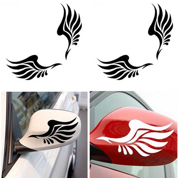 

2pcs reflective wing car art rear stickers vinyl rearview mirror decals detor