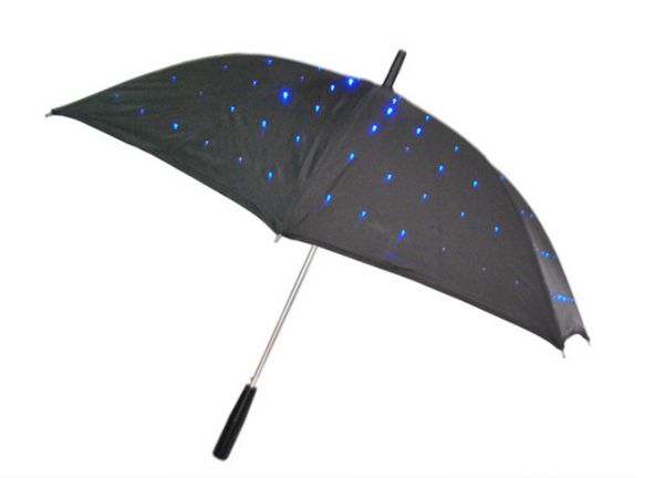 Ombrelli luminosi Ombrello UV a luce LED con funzione torcia per decorazioni per spettacoli teatrali