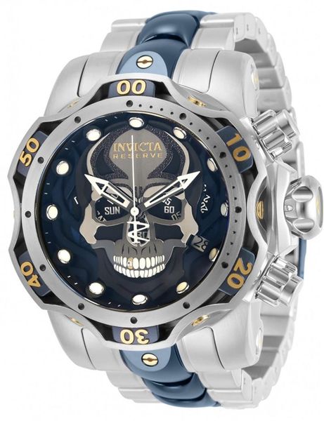 

men's watch royal oak sports and leisure calendar invicta quartz watch skull large dial waterproof and shockproof, Slivery;brown