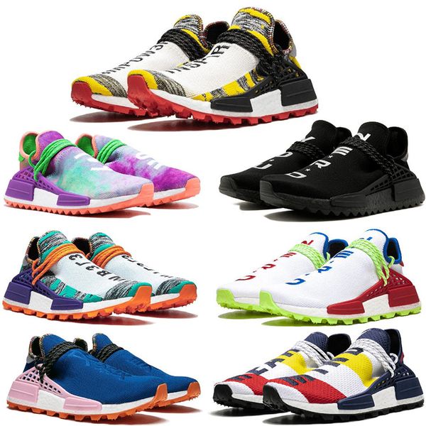

quality human race black white trail running shoes inspiration solar pack pharrell williams hu men women sport casual sneakers 36-47