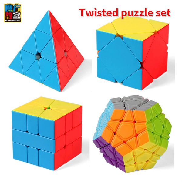 

moyu meilong twisted puzzle set wca official competition magico mfjs set 4шт скоростные кубики пазлы игрушки для детей y200428