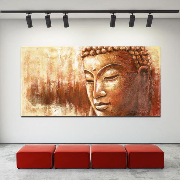 

big size buddha home decor oil painting wall art canvas picture for living room wall decoration large pictures religion art 191005