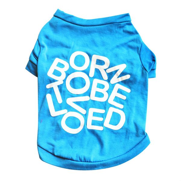 

pet supply born to be loved letter print dog t shirt small dogs clothes
