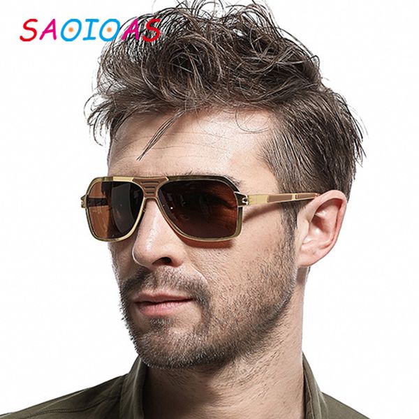 

saoioas men's sunglasses men polarized alloy + silicone coating mirror glasses oculos male gold eyewear accessories for men, White;black