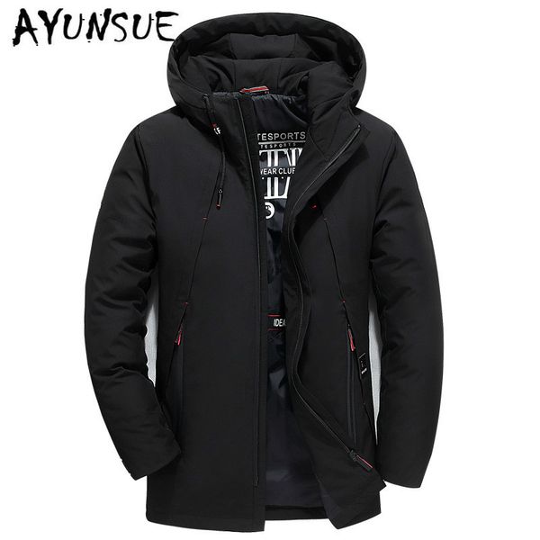

ayunsue duck down jacket men korean plus size winter coat men casual white duck down puffer jacket warm casaco 111 yy1314, Black