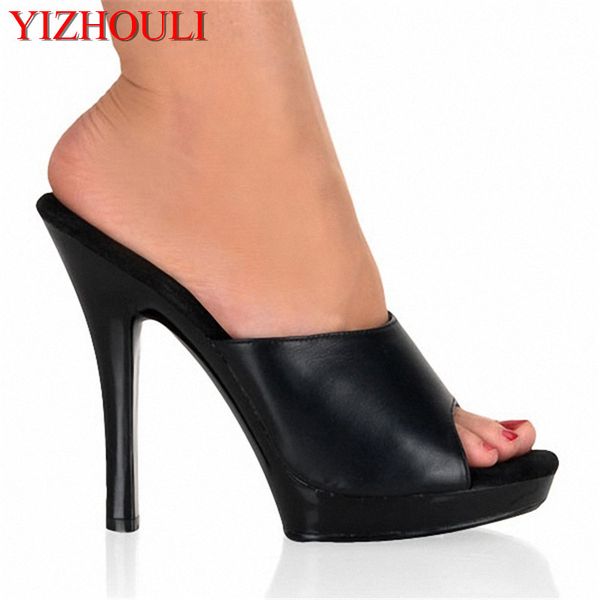 

13cm high heels slippers plump crystal shoes pole dancing shoes platform women's dance