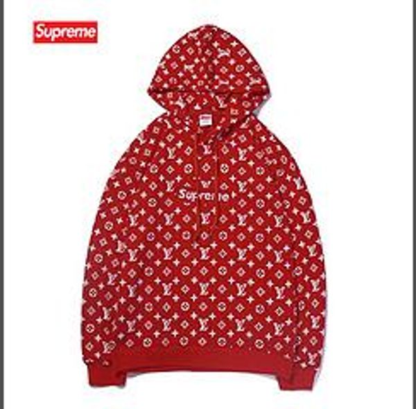

men's 2019sup1reme designer hoodie sweatshirt designer pullover sweatshirt brand men's pullover long-sleeved letter e, Black