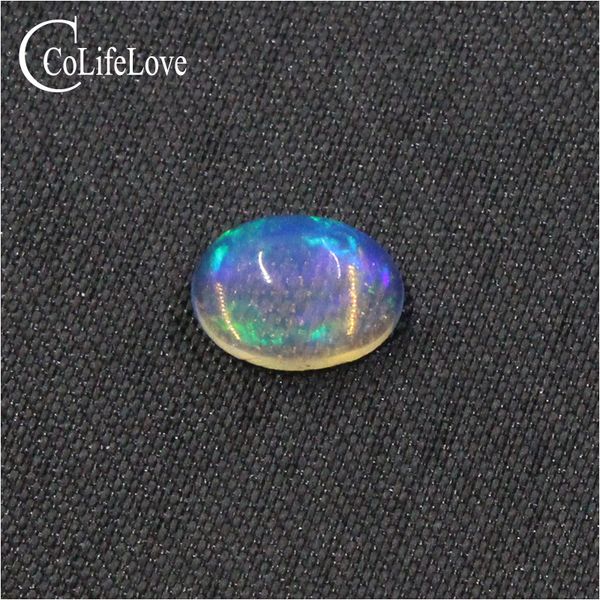 

7mm*9mm natural blue brilliance opal loose gemstone for jewelry diy, Black