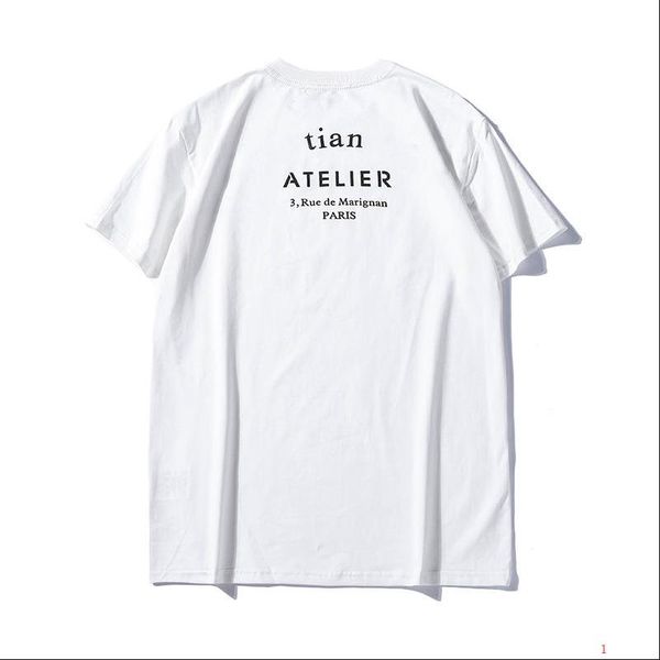 

new mens designer summer t shirt tees letters print short sleeves brand luxury men t shirt size s-2xl solid color lr190449, White;black