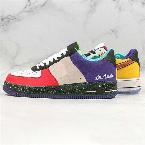 

С Box Принудительный Low 1 What The NYC LA City спортсменов Mens кроссовки женщин Dunk один спортивный Кроссовки Скейтборд обувь